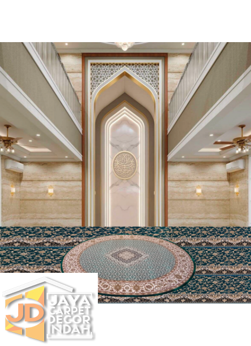 Karpet Sajadah Al Raudha  Medalion Hijau  120x600, 120x1200, 120x1800, 120x2400, 120x3000
